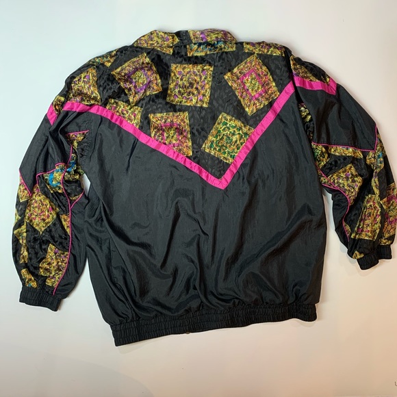 Vintage 90’s Cheetah Animal Print Neon Windbreaker - Picture 2 of 8
